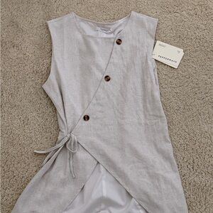 Peppermayo Light Gray Wrap Dress